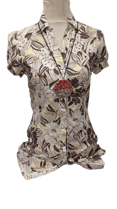 Camisa de manga corta estampada