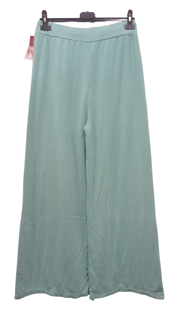 Pantalon palazzo de cintura elastica