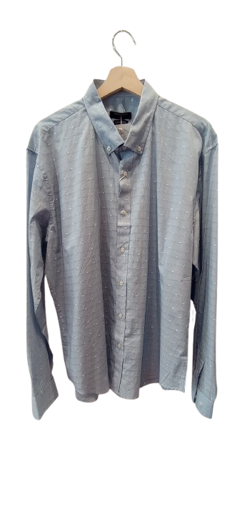 Camisa para hombre de manga larga, azul