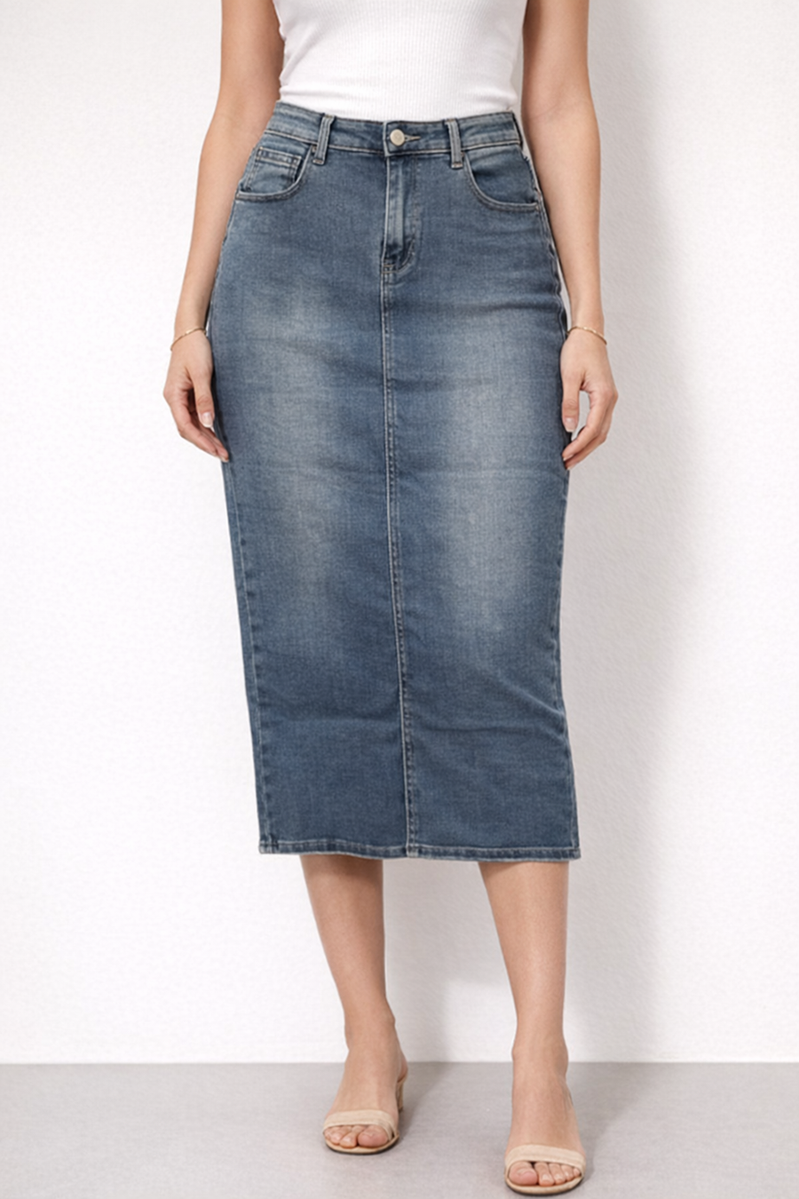 Falda larga vaquera