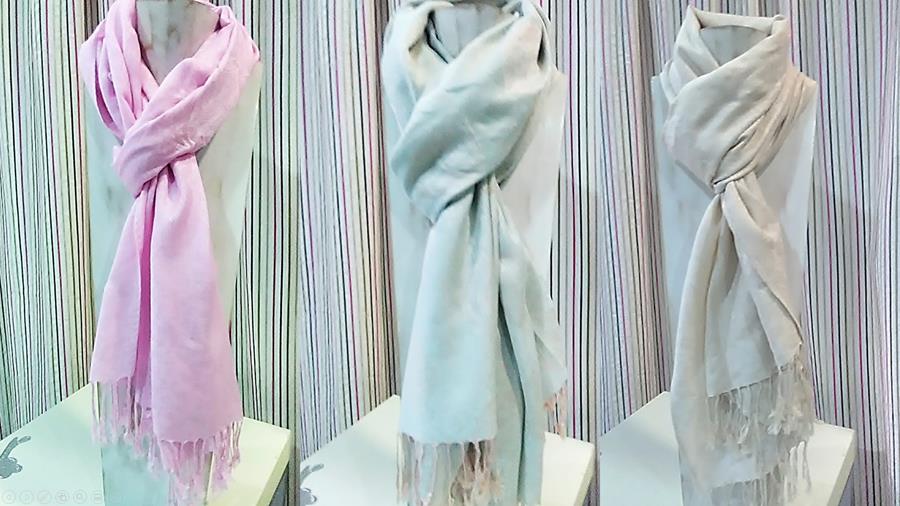 Pashmina cálida y suave monocolor, cashemire