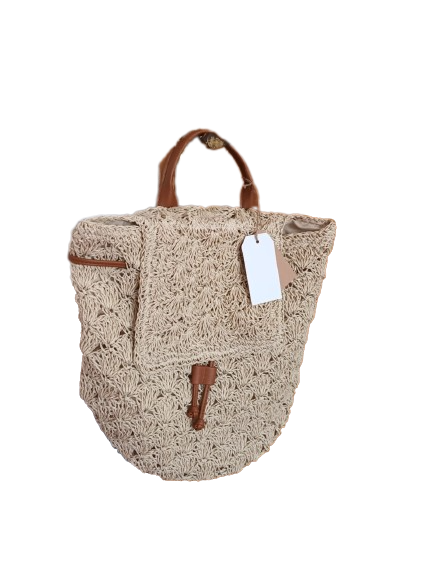 Mochila efecto croché, grande