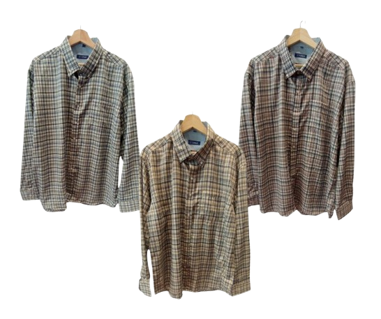 Camisa para hombre de manga larga, calida