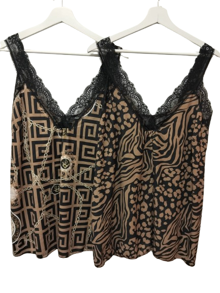 Blusa lencera estampada
