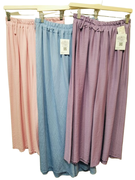 Pantalon palazzo en colores lisos