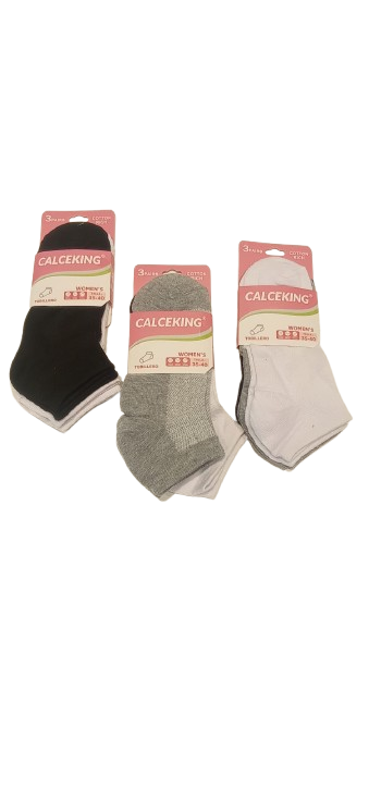 Calcetín de algodón, tobillero para mujer, 