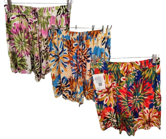 Pantalón corto mujer, estampado floral, original