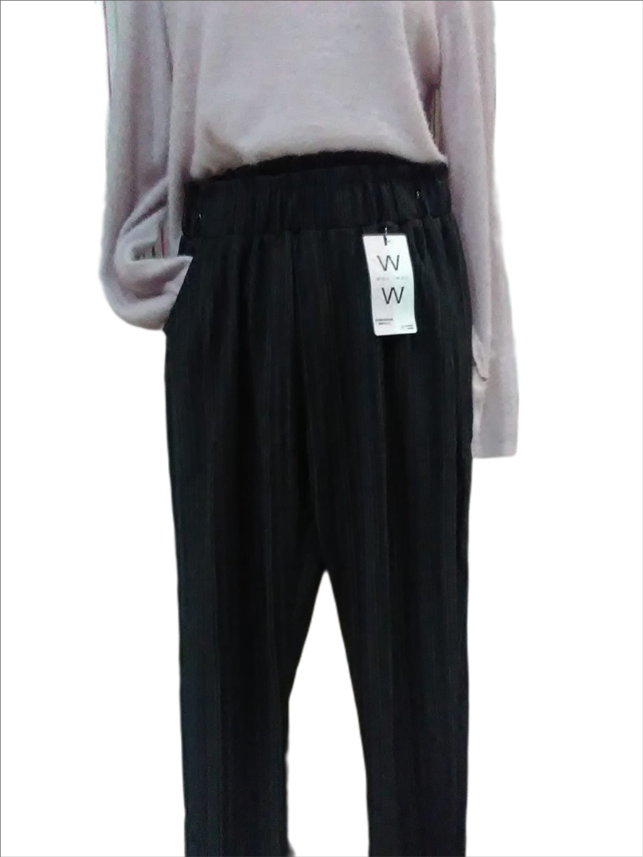 Legging sin forro térmico, gris, efecto rayas