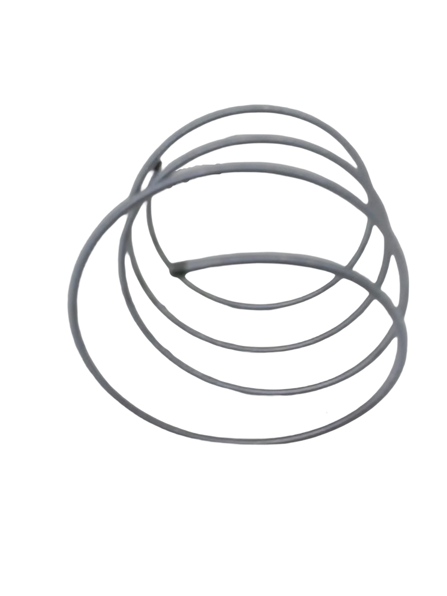 Pulsera de acero, espiral plateado