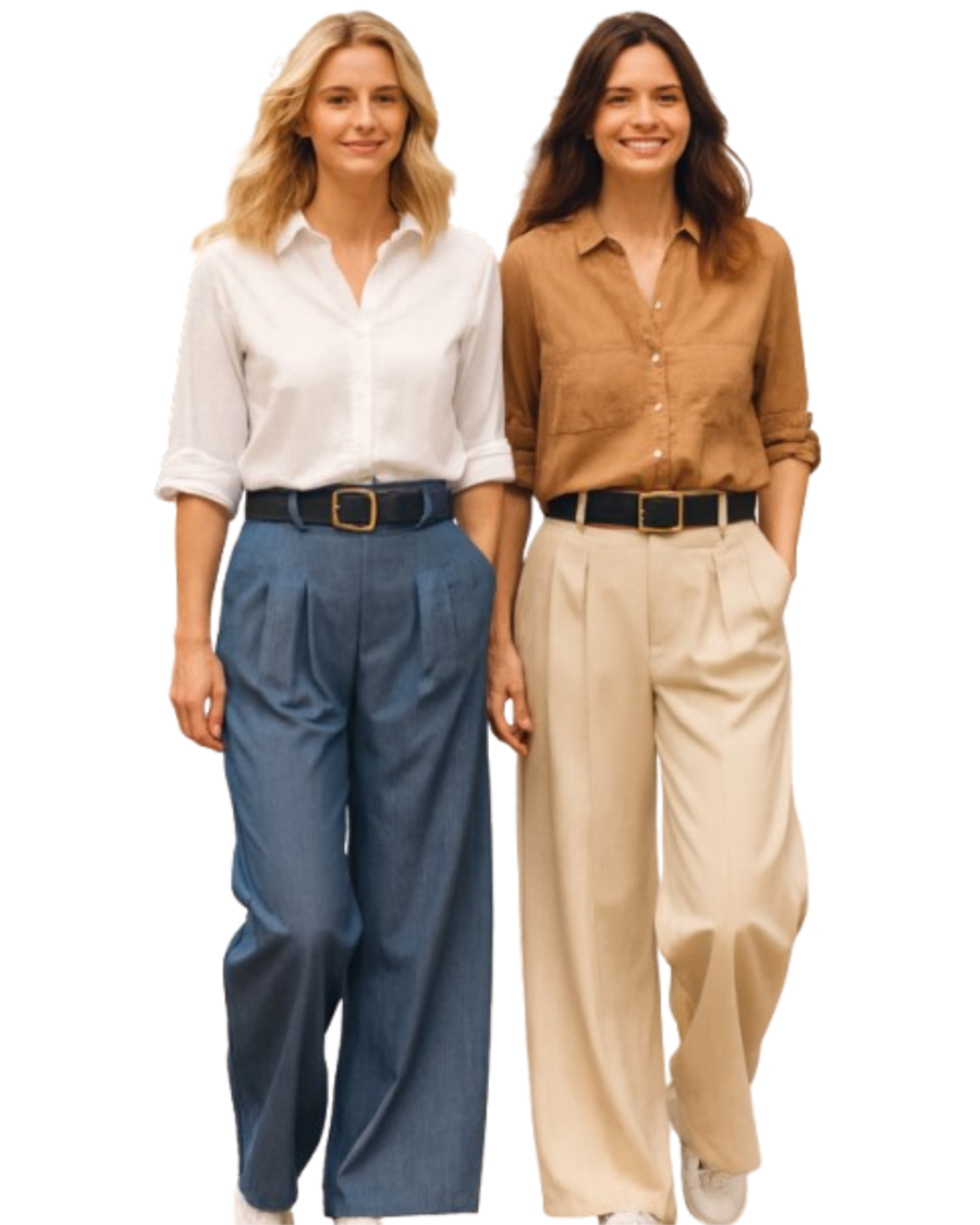 Falda pantalon con cinturon incluido