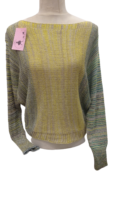 Jersey verde cuello barco