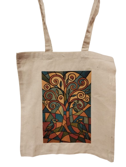 Bolsa de tela exclusiva diseña Arbol de la Vida estilo Gaudi
