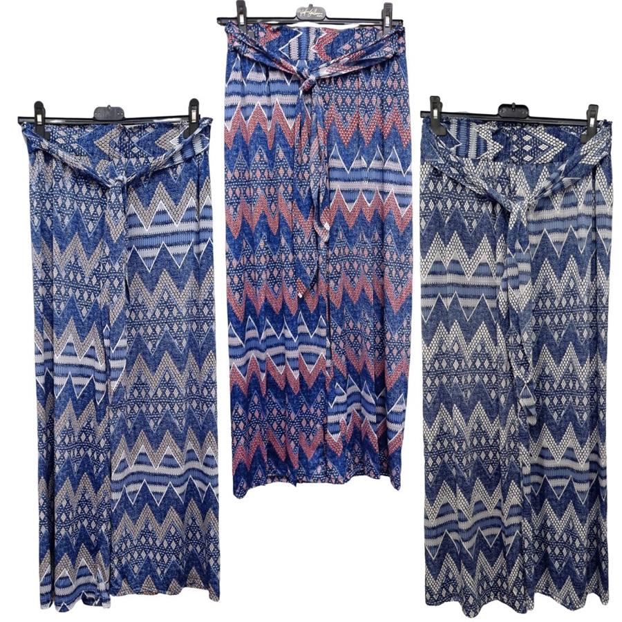 Pantalón palazzo estampado cómodo y fresco