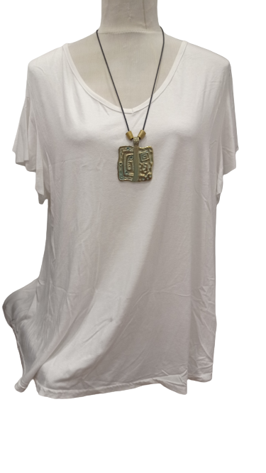 Camiseta blanca talla grande
