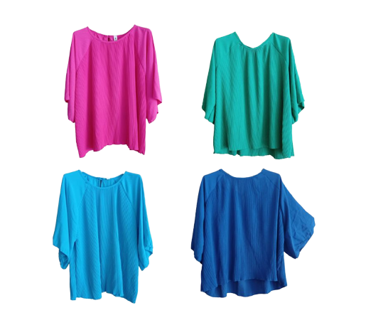 Blusa de manga corta deformable