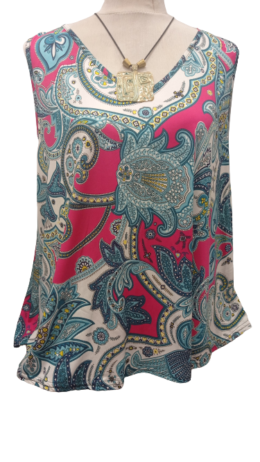 Blusa de tirantes con estampados alegres