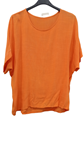 Blusa manga corta color naranja amplia