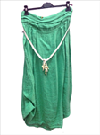 Falda verde cintura elástica. También tallas grandes