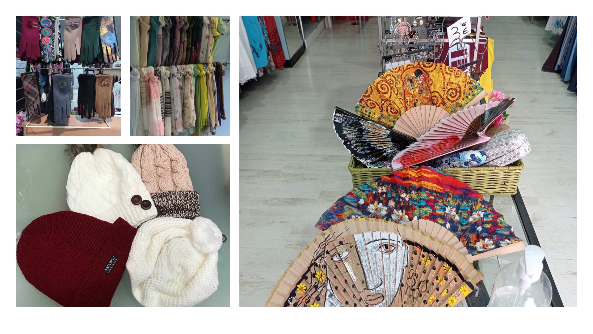 Detalles para complementar tus outfits y ordenar tus bolsos, son: abanicos, pashminas, guantes, paraguas, fundas de gafas, monederitos, neceseres ...