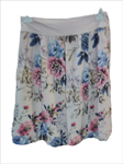 Falda mini estampada de flores, de lino