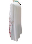 Blusa "Criolla" blanca, con bordados de inspiración étnica
