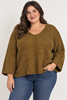 Jersey de punto en talla grande y cuello pico | 592322 | Ropa y complementos para todas, tallas grandes, moda casual, elegante y cómoda.