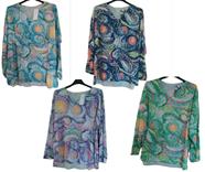 Camiseta punto manga larga estampada "Puntillismo" | 582554 | Ropa y complementos para todas, tallas grandes, moda casual, elegante y cómoda.