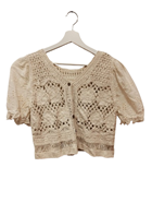 Chaqueta corta manga corta Punto Croché | 79-16-041-43-2341 | Ropa y complementos para todas, tallas grandes, moda casual, elegante y cómoda.