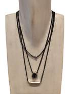 Collar 3 en 1, distintas alturas, plateado | 008046 | Ropa y complementos para todas, tallas grandes, moda casual, elegante y cómoda.