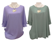 Blusa de manga acampanada | 302570 | Ropa y complementos para todas, tallas grandes, moda casual, elegante y cómoda.