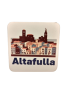 Iman de madera con la imagen en color de Altafulla vista desde el mar | 443-86-008-87-1414 | Ropa y complementos para todas, tallas grandes, moda casual, elegante y cómoda.