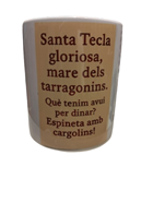 Taza ceramica con texto Santa Tecla gloriosa | 15-83T-014-87-990 | Ropa y complementos para todas, tallas grandes, moda casual, elegante y cómoda.