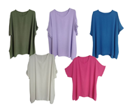 Blusón manga corta "Tunez" | 55-3-026-1-1690 | Ropa y complementos para todas, tallas grandes, moda casual, elegante y cómoda.