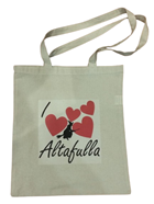 Bolsa de tela personalizada. Souvenir I Love Altafulla | 18-83B-012-87-693 | Ropa y complementos para todas, tallas grandes, moda casual, elegante y cómoda.