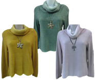 Jersey cuello cisne holgado. Colores lisos | 502317 | Ropa y complementos para todas, tallas grandes, moda casual, elegante y cómoda.