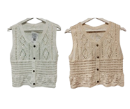 Chaleco abotonado blusa de punto Croche Rombos | 69-53-016-43-2070 | Ropa y complementos para todas, tallas grandes, moda casual, elegante y cómoda.