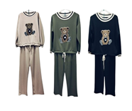 Conjunto de chandal para mujer con bordado de Osito | 1550-66-015-1-4490 | Ropa y complementos para todas, tallas grandes, moda casual, elegante y cómoda.