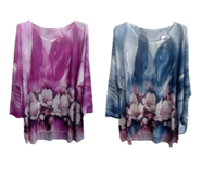 Camiseta blusa manga larga estampada con Amapolas | 75-2-037-1-2090 | Ropa y complementos para todas, tallas grandes, moda casual, elegante y cómoda.