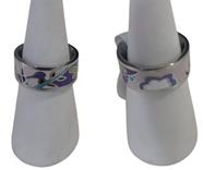 Anillo para mujer de acero con esmalte en tonos violetas | 108374-6 | Ropa y complementos para todas, tallas grandes, moda casual, elegante y cómoda.