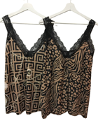 Blusa lencera estampada de tirante ancho | 55-5-001-1-1690 | Ropa y complementos para todas, tallas grandes, moda casual, elegante y cómoda.