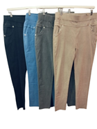 Pantalón para mujer de loneta elástico. | 68-7-052-33-2043 | Ropa y complementos para todas, tallas grandes, moda casual, elegante y cómoda.