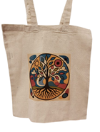 Bolsa de tela con Arbol de la Vida al estilo Miro | 18-83B-004-87-693 | Ropa y complementos para todas, tallas grandes, moda casual, elegante y cómoda.
