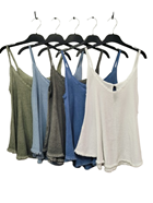 Camiseta de tirante fino acampanada | 68-2-073-81-2090 | Ropa y complementos para todas, tallas grandes, moda casual, elegante y cómoda.