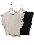 Blusa corta con tirante ancho terminado con puntilla | 49-2-082-3-1590 | Ropa y complementos para todas, tallas grandes, moda casual, elegante y cómoda.