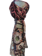 Pashmina "Floral" | 100064 | Ropa y complementos para todas, tallas grandes, moda casual, elegante y cómoda.