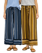 Pantalones palazzo de rayas inspiración Vintage | 75-9-025-4-2293 | Ropa y complementos para todas, tallas grandes, moda casual, elegante y cómoda.