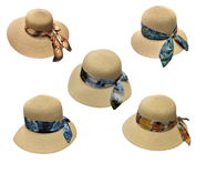 Sombrero rafia mujer "Obras pictóricas" | 25-26-011-2-890 | Ropa y complementos para todas, tallas grandes, moda casual, elegante y cómoda.