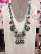 Collar "Etnia azul" | 008034 | Ropa y complementos para todas, tallas grandes, moda casual, elegante y cómoda.