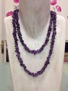 Collar pedreria morado largo o corto con doble vuelta | 008177 | Ropa y complementos para todas, tallas grandes, moda casual, elegante y cómoda.