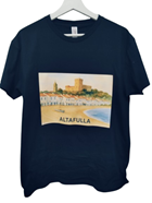 Camiseta de manga corta Personalizada. Playa de Altafulla en color | 51-83C-001-85-1585 | Ropa y complementos para todas, tallas grandes, moda casual, elegante y cómoda.